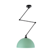 GloboStar® LOTUS 00936 Μοντέρνο Φωτιστικό Οροφής Καμπάνα Μονόφωτο 1 x E27 IP20 Τιρκουάζ, Μαύρο & Λευκό Μέταλλο - Μ30 x Π30 x Υ21cm