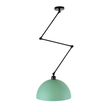 GloboStar® LOTUS 00936 Μοντέρνο Φωτιστικό Οροφής Καμπάνα Μονόφωτο 1 x E27 IP20 Τιρκουάζ, Μαύρο & Λευκό Μέταλλο - Μ30 x Π30 x Υ21cm