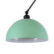 GloboStar® LOTUS 00936 Μοντέρνο Φωτιστικό Οροφής Καμπάνα Μονόφωτο 1 x E27 IP20 Τιρκουάζ, Μαύρο & Λευκό Μέταλλο - Μ30 x Π30 x Υ21cm