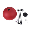 GloboStar® LOTUS 00938 Μοντέρνο Φωτιστικό Οροφής Καμπάνα Μονόφωτο 1 x E27 IP20 Κόκκινο, Μαύρο & Λευκό Μέταλλο - Μ30 x Π30 x Υ21cm