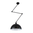 GloboStar® LOTUS 00939 Μοντέρνο Φωτιστικό Οροφής Καμπάνα Μονόφωτο 1 x E27 IP20 Μαύρο & Λευκό Μέταλλο - Μ30 x Π30 x Υ21cm