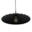 GloboStar® MARGI 00982 Vintage Κρεμαστό Φωτιστικό Καμπάνα Μονόφωτο 1 x E27 IP20 Μαύρο & Χρυσό Μέταλλο - Μ40 x Π40 x Y15cm
