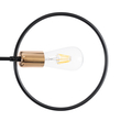 GloboStar® NEXUS 01446 Μοντέρνο Φωτιστικό Οροφής Πλέγμα Πολύφωτο 6 x E27 IP20 Μαύρο & Χάλκινο - Μέταλλο Μ105 x Π105 x Υ70cm