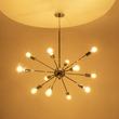 GloboStar® MILANO 01487 Μοντέρνο Φωτιστικό Οροφής Πλέγμα Πολύφωτο 12 x E27 IP20 Ασημί Μέταλλο - Μ80 x Π80 x Υ80cm