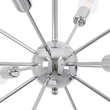 GloboStar® MILANO 01487 Μοντέρνο Φωτιστικό Οροφής Πλέγμα Πολύφωτο 12 x E27 IP20 Ασημί Μέταλλο - Μ80 x Π80 x Υ80cm