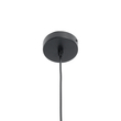 GloboStar® BRONX 01517 Μοντέρνο Κρεμαστό Φωτιστικό Καπέλο Μονόφωτο 1 x E27 IP20 Μαύρο Ύφασμα με Μπεζ Ξύλο - Μ35 x Π35 x Υ50cm