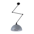 GloboStar® LOTUS 00937 Μοντέρνο Φωτιστικό Οροφής Καμπάνα Μονόφωτο 1 x E27 IP20 Γκρι, Μαύρο & Λευκό Μέταλλο - Μ30 x Π30 x Υ21cm
