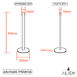 GloboStar® ALIEN-DIVA-BLACK-50-4 ALIEN Design DIVA Μοντέρνο Minimal Nordic Μεταλλικό Φωτιστικό Επιτραπέζιο - Πορτατίφ - Λαμπατέρ Μαύρο LED 8W 800lm με Ασύρματο Χειριστήριο RF & Dimmer IP20 Κόκκινο Μ3 x Π1.6 x Υ50cm