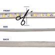 GloboStar® 70501 Slim Ταινία Μονής Σειράς Epistar LED SMD 2835 1m 12W/m 96LED/m 1644lm/m 120° DC 230V Αδιάβροχη IP68 Φυσικό Λευκό 4500K Dimmable
