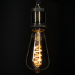 GloboStar® 99145 Λάμπα LED Soft S Spiral Filament E27 ST64 Αχλάδι 4W 280lm 360° AC 220-240V IP20 Φ6.4 x Υ14cm Θερμό Λευκό 2700K με Φιμέ Γυαλί Dimmable - 3 Χρόνια Εγγύηση