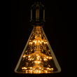 GloboStar® 99213 Λάμπα E27 CNC150 MTX Conical DIODE HP LED String 4W 400 lm 320° AC 85-265V Edison Retro με Μελί Γυαλί Ultra Θερμό Λευκό 2200 K