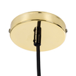 GloboStar® LUMI GOLD 99421 Μοντέρνο Κρεμαστό Φωτιστικό Ανάρτηση Μονόφωτο 1 x E27 IP20 Χρυσό Μέταλλο - Μ4 x Π4 x Υ110cm