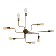 GloboStar® LIBERTA 00841 Μοντέρνο Φωτιστικό Οροφής Πλέγμα Πολύφωτο 8 x E27 IP20 Μπρούτζινο Μέταλλο - Μ102 x Π72 x Υ10.5cm