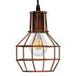 GloboStar® CAGE 00866 Vintage Κρεμαστό Φωτιστικό Πλέγμα Μονόφωτο 1 x E27 IP20 Χάλκινο Μέταλλο - Μ15 x Π15 x Υ22cm