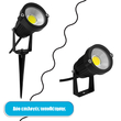 GloboStar® 75581 Προβολάκι Κήπου Καρφωτό - Δαπέδου Bridgelux COB LED 10W 1200lm 35° DC 12-24V Αδιάβροχο IP67 Ψυχρό Λευκό 6000K Dimmable