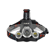 GloboStar® 79057 Φακός Κεφαλής Επαναφορτιζόμενος LED CREE XML2-T6 Chip 30 Watt 3000lm με 2 x 18650 Μπαταρίες 6000mAh Ψυχρό Λευκό 6000K