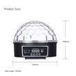 GloboStar® 79602 LED Party Disco Μπάλα με Περιστρεφόμενα Φωτορυθμικά Εφέ Πολύχρωμη RGB DMX512 20W με Sound Control Activated Εφέ και με Ασύρματο Χειριστήριο AC 230V IP20 Φ17 x Υ15cm
