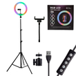 GloboStar® 75802 Professional Digital Ring Light Φ30cm LED SMD 40W 4000lm 180° DC 5V με Καλώδιο Τροφοδοσίας USB - Ενσωματωμένο Χειριστήριο Εναλλαγής Χρωμάτων & 1 Βάση Τηλεφώνου - Πολύχρωμο RGBW+WW Dimmable