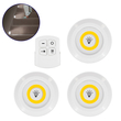 GloboStar® 79045 Φωτιστικά Νυκτός Μπαταρίας LED COB 6W 600lm με Timer & Ασύρματο Χειριστήριο RF - ΣΕΤ 3 Τεμαχίων Θερμό Λευκό 3000K
