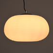 GloboStar® FREYA 00747 Μοντέρνο Κρεμαστό Φωτιστικό Ανάρτηση Μονόφωτο 1 x E27 IP20 Λευκό Γυαλί με Ασημί Μέταλλο - Μ34 x Π34 x Υ23cm