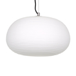 GloboStar® FREYA 00747 Μοντέρνο Κρεμαστό Φωτιστικό Ανάρτηση Μονόφωτο 1 x E27 IP20 Λευκό Γυαλί με Ασημί Μέταλλο - Μ34 x Π34 x Υ23cm