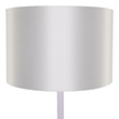 GloboStar® ASHLEY 00823 Μοντέρνο Επιδαπέδιο Φωτιστικό Μονόφωτο 1 x E27 IP20 Λευκό Μέταλλο με Λευκό Ύφασμα - Μ35 x Π35 x Υ145cm