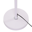 GloboStar® ASHLEY 00823 Μοντέρνο Επιδαπέδιο Φωτιστικό Μονόφωτο 1 x E27 IP20 Λευκό Μέταλλο με Λευκό Ύφασμα - Μ35 x Π35 x Υ145cm