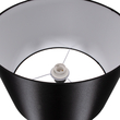 GloboStar® ASHLEY 00824 Μοντέρνο Επιδαπέδιο Φωτιστικό Μονόφωτο 1 x E27 IP20 Μαύρο Μέταλλο, Μαύρο Ύφασμα με Μπεζ Ξύλο - Μ40 x Π40 x Υ145cm