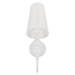 GloboStar® LAURA 01499 Μοντέρνο Επιτοίχιο Φωτιστικό Απλίκα Μονόφωτο 1 x E27 IP20 Λευκό Μέταλλο με Λευκό Ύφασμα - Μ21 x Π15 x Y48cm