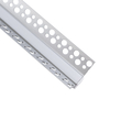GloboStar® PLASTERBOARD-PROFILE 70836-3M Προφίλ Αλουμινίου - Βάση & Ψύκτρα Ταινίας LED με Λευκό Γαλακτερό Κάλυμμα - Χωνευτή Γωνιακή Χρήση σε Εσωτερική Γωνία Γυψοσανίδας - Trimless - Πατητό Κάλυμμα - Ασημί - 3 Μέτρα - Πακέτο 5 Τεμαχίων - Μ300 x Π3.1 x Υ1.3cm