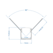 GloboStar® PLASTERBOARD-PROFILE 70836-3M Προφίλ Αλουμινίου - Βάση & Ψύκτρα Ταινίας LED με Λευκό Γαλακτερό Κάλυμμα - Χωνευτή Γωνιακή Χρήση σε Εσωτερική Γωνία Γυψοσανίδας - Trimless - Πατητό Κάλυμμα - Ασημί - 3 Μέτρα - Πακέτο 5 Τεμαχίων - Μ300 x Π3.1 x Υ1.3cm