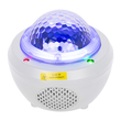 GloboStar® 79604 Λευκό Επιτραπέζιο Διακοσμητικό Φωτιστικό Ειδικών Εφε NIGHT SKY GALAXY 3D LED 10W DC 5V 2200mAh Επαναφορτιζόμενο με Bluetooth Speaker - Sound Activated - Καλώδιο Τροφοδοσίας USB και Ασύρματο Χειριστήριο RF 2.4Ghz Πολύχρωμo RGB Dimmable