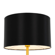 GloboStar® ASHLEY 00825 Μοντέρνο Επιδαπέδιο Φωτιστικό Μονόφωτο 1 x E27 IP20 Χρυσό Μέταλλο με Μαύρο Ύφασμα - Μ40 x Π40 x Υ148cm