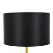 GloboStar® ASHLEY 00825 Μοντέρνο Επιδαπέδιο Φωτιστικό Μονόφωτο 1 x E27 IP20 Χρυσό Μέταλλο με Μαύρο Ύφασμα - Μ40 x Π40 x Υ148cm
