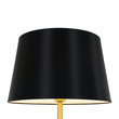 GloboStar® CEDAR 00829 Μοντέρνο Επιδαπέδιο Φωτιστικό Μονόφωτο 1 x E27 IP20 Χρυσό Μέταλλο με Μαύρο Ύφασμα - Μ40 x Π40 x Υ148cm