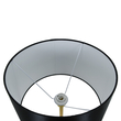 GloboStar® CEDAR 00829 Μοντέρνο Επιδαπέδιο Φωτιστικό Μονόφωτο 1 x E27 IP20 Χρυσό Μέταλλο με Μαύρο Ύφασμα - Μ40 x Π40 x Υ148cm