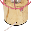 GloboStar® ANTLER 01442 Μοντέρνο Επιτραπέζιο Φωτιστικό Γραφείου LED USB DC 5V Μονόφωτο Μεταλλικό Ροζ με Ξύλινη Βάση Θερμό Λευκό 3000K Φ19 x Μ19 x Π19 x Υ23cm