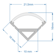 GloboStar® CORNER-PROFILE 70815-3M Προφίλ Αλουμινίου - Βάση & Ψύκτρα Ταινίας LED με Λευκό Γαλακτερό Κάλυμμα - Επιφανειακή Γωνιακή Χρήση - Πατητό Κάλυμμα - Ασημί - 3 Μέτρα - Πακέτο 5 Τεμαχίων - Μ300 x Π1.6 x Υ1.6cm
