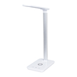 GloboStar® WASP 76532 Μοντέρνο Φωτιστικό Γραφείου Λευκό LED 10 Watt 1000lm DC 5V Αφής & Καλώδιο Τροφοδοσίας USB με Ασύρματη Φόρτιση - Wireless Charger - CCT Θερμό Λευκό 2700K - Φυσικό Λευκό 4500K - Ψυχρό Λευκό 6000K Dimmable