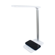 GloboStar® WASP 76532 Μοντέρνο Φωτιστικό Γραφείου Λευκό LED 10 Watt 1000lm DC 5V Αφής & Καλώδιο Τροφοδοσίας USB με Ασύρματη Φόρτιση - Wireless Charger - CCT Θερμό Λευκό 2700K - Φυσικό Λευκό 4500K - Ψυχρό Λευκό 6000K Dimmable