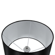 GloboStar® CEDAR 00827 Μοντέρνο Επιδαπέδιο Φωτιστικό Μονόφωτο 1 x E27 IP20 Μαύρο Μέταλλο, Μαύρο Ύφασμα με Μπεζ Ξύλο - Μ40 x Π40 x Υ148cm