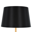 GloboStar® CEDAR 00827 Μοντέρνο Επιδαπέδιο Φωτιστικό Μονόφωτο 1 x E27 IP20 Μαύρο Μέταλλο, Μαύρο Ύφασμα με Μπεζ Ξύλο - Μ40 x Π40 x Υ148cm