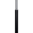 GloboStar® VERSA 00830 Μοντέρνο Επιδαπέδιο Φωτιστικό Μονόφωτο 1 x E27 IP20 Μαύρο & Ασημί Μέταλλο με Μαύρο Μάρμαρο - Μ14.5 x Π14.5 x Υ155cm