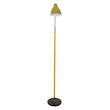 GloboStar® VERSA 00833 Μοντέρνο Επιδαπέδιο Φωτιστικό Μονόφωτο 1 x E27 IP20 Χρυσό & Ασημί Μέταλλο με Μαύρο Μάρμαρο - Μ15 x Π15 x Υ155cm