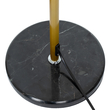 GloboStar® VERSA 00833 Μοντέρνο Επιδαπέδιο Φωτιστικό Μονόφωτο 1 x E27 IP20 Χρυσό & Ασημί Μέταλλο με Μαύρο Μάρμαρο - Μ15 x Π15 x Υ155cm