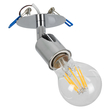 GloboStar® SARA 00850 Μοντέρνο Φωτιστικό Οροφής Σποτ Μονόφωτο 1 x E27 IP20 Ασημί Μέταλλο - Μ8 x Π8 x Υ8.5cm
