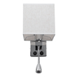 GloboStar® ELEGANT 01495 Μοντέρνο Επιτοίχιο Φωτιστικό Απλίκα με LED Βραχίονα Δίφωτο 1 x E27 IP20 Λευκό Ύφασμα με Ασημί Μέταλλο - Μ17 x Π21 x Υ43cm