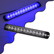 GloboStar® 85268 PRO Series Μπάρα Σήμανσης Οχήματος Αστυνομίας για Αυτοκίνητα & Φορτηγά 10 Προγραμμάτων Φωτισμού STROBE LED SMD 3030 15W DC 12-24V Αδιάβροχη IP65 Μπλε