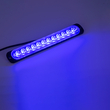 GloboStar® 85268 PRO Series Μπάρα Σήμανσης Οχήματος Αστυνομίας για Αυτοκίνητα & Φορτηγά 10 Προγραμμάτων Φωτισμού STROBE LED SMD 3030 15W DC 12-24V Αδιάβροχη IP65 Μπλε