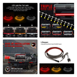 GloboStar® 85330 Car Backlit LED Strip Εύκαμπτη Ταινία 150cm Σήμανσης DRL Αυτοκινήτου 6 Προγραμμάτων Φωτισμού LED SMD 2835 80W DC 12V Αδιάβροχη IP68 Πορτοκαλί - Κόκκινο - Ψυχρό Λευκό 6000K